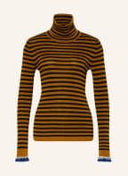 Dondup Rollkragenpullover aus Merinowolle, Farbe: CAMEL/ SCHWARZ (Bild 1)