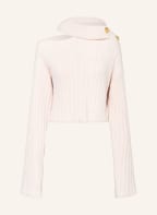 BALMAIN Cropped-Pullover mit Cut-out, Farbe: HELLROSA (Bild 1)