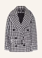 BALMAIN Pea coat with linen, Color: BLACK/ WHITE (Image 1)