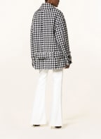 BALMAIN Pea coat with linen, Color: BLACK/ WHITE (Image 1)