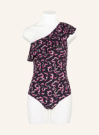 ISABEL MARANT ÉTOILE One-shoulder swimsuit SICILYA , Color: BLACK/ FUCHSIA/ PINK (Image 1)