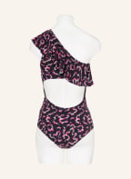 ISABEL MARANT ÉTOILE One-shoulder swimsuit SICILYA , Color: BLACK/ FUCHSIA/ PINK (Image 1)