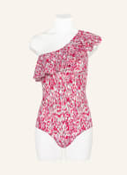 ISABEL MARANT ÉTOILE One-Shoulder-Badeanzug SICILYA , Farbe: FUCHSIA/ PINK/ CREME (Bild 1)