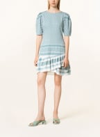 SUMMERY COPENHAGEN Kleid OLIVIA, Farbe: PETROL/ WEISS (Bild 1)