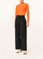 VICTORIABECKHAM Rollkragenshirt aus Samt, Farbe: NEONORANGE (Bild 1)