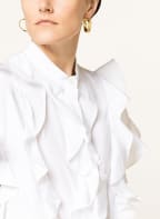Alexander McQUEEN Creole earrings, Color: GOLD/ WHITE (Image 1)