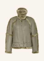 TIGER OF SWEDEN Lederjacke ALTES mit Lammfell, Farbe: HELLGRÜN (Bild 1)