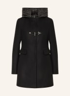 Fay Dufflecoat im Materialmix, Farbe: SCHWARZ (Bild 1)