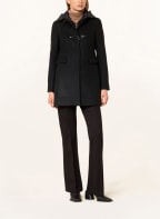 Fay Dufflecoat im Materialmix, Farbe: SCHWARZ (Bild 1)