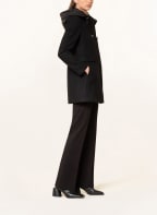 Fay Dufflecoat im Materialmix, Farbe: SCHWARZ (Bild 1)