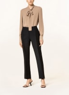 VALENTINO Trousers with silk , Color: BLACK (Image 1)