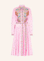 KENZO Hemdblusenkleid, Farbe: ROSA/ GELB/ TÜRKIS (Bild 1)