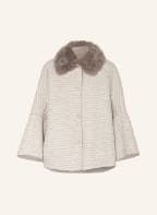 manzoni 24 Cape zum Wenden mit abnehmbarem Kragen , Farbe: BLAUGRAU/ CREME (Bild 1)