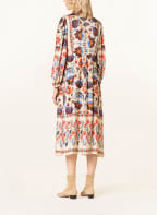 Ana Alcazar Dress with silk and 3/4 sleeves, Color: CREAM/ BLUE/ BROWN (Image 1)