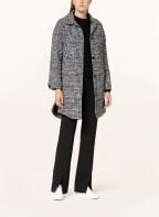 ESPRIT Collection Tweed coat, Color: BLACK/ WHITE (Image 1)