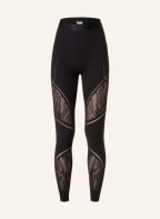 Wolford Leggings SPORTY LOGO NET, Color: BLACK (Image 1)