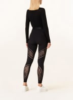 Wolford Leggings SPORTY LOGO NET, Color: BLACK (Image 1)