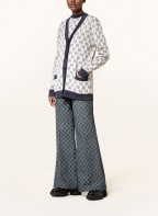 GUCCI Cardigan with glitter thread, Color: DARK BLUE/ CREAM (Image 1)