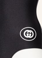 GUCCI One-shoulder swimsuit, Color: BLACK (Image 1)