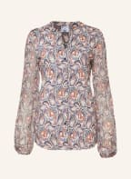 DESOTO Bluse FAY im Materialmix, Farbe: CREME/ BLAU/ BRAUN (Bild 1)