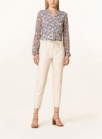 DESOTO Bluse FAY im Materialmix, Farbe: CREME/ BLAU/ BRAUN (Bild 1)
