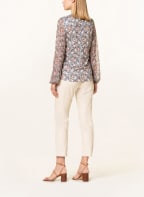 DESOTO Bluse FAY im Materialmix, Farbe: CREME/ BLAU/ BRAUN (Bild 1)