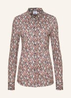 DESOTO Hemdbluse PIA aus Jersey, Farbe: BLAUGRAU/ BRAUN/ CREME (Bild 1)