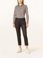 DESOTO Hemdbluse PIA aus Jersey, Farbe: BLAUGRAU/ BRAUN/ CREME (Bild 1)