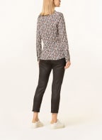 DESOTO Hemdbluse PIA aus Jersey, Farbe: BLAUGRAU/ BRAUN/ CREME (Bild 1)