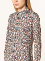 DESOTO Hemdbluse PIA aus Jersey, Farbe: BLAUGRAU/ BRAUN/ CREME (Bild 1)