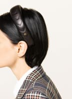 GUCCI Hair band in leather, Color: BLACK (Image 1)