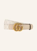 GUCCI Ledergürtel GG MARMONT zum Wenden, Farbe: CREME/ BEIGE (Bild 1)