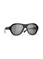 CHANEL Runde Sonnenbrille , Farbe: C622T8 - SCHWARZ/ GRAU POLARISIERT (Bild 1)