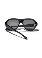 CHANEL Runde Sonnenbrille , Farbe: C622T8 - SCHWARZ/ GRAU POLARISIERT (Bild 1)