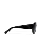 CHANEL Runde Sonnenbrille, Farbe: C888S6 - SCHWARZ/ GRAU VERLAUF (Bild 1)