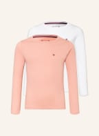 TOMMY HILFIGER 2er-Pack Longsleeve, Farbe: ROSÉ/ WEISS (Bild 1)