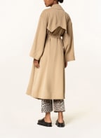 GANNI Trench coat with 3/4 sleeves, Color: LIGHT BROWN (Image 1)