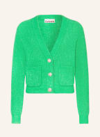 GANNI Strickjacke mit Alpaka , Farbe: HELLGRÜN (Bild 1)