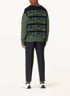 BALMAIN Sweater, Color: BLACK/ GREEN (Image 1)