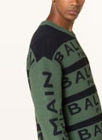 BALMAIN Sweater, Color: BLACK/ GREEN (Image 1)