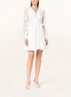 SWING Cocktailkleid aus Satin mit Spitze, Farbe: WEISS (Bild 1)