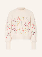 ICHI Pullover IRMORRIS mit Stickereien und Schmuckperlen , Farbe: CREME (Bild 1)
