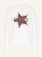 LIU JO Longsleeve mit Schmucksteinen , Farbe: WEISS (Bild 1)