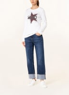 LIU JO Longsleeve mit Schmucksteinen , Farbe: WEISS (Bild 1)