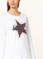LIU JO Longsleeve mit Schmucksteinen , Farbe: WEISS (Bild 1)