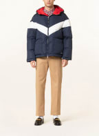 VALENTINO Down jacket, Color: DARK BLUE/ WHITE (Image 1)