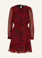 MICHAEL KORS Kleid mit Seide und Glitzergarn, Farbe: DUNKELROT/ SCHWARZ (Bild 1)