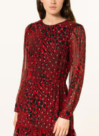 MICHAEL KORS Kleid mit Seide und Glitzergarn, Farbe: DUNKELROT/ SCHWARZ (Bild 1)
