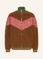 GUCCI Teddyfell-Jacke, Farbe: BRAUN/ HELLROT (Bild 1)