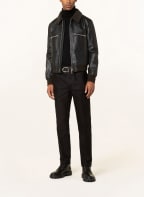 TOM FORD Leather bomber jacket with real fur, Color: BLACK (Image 1)